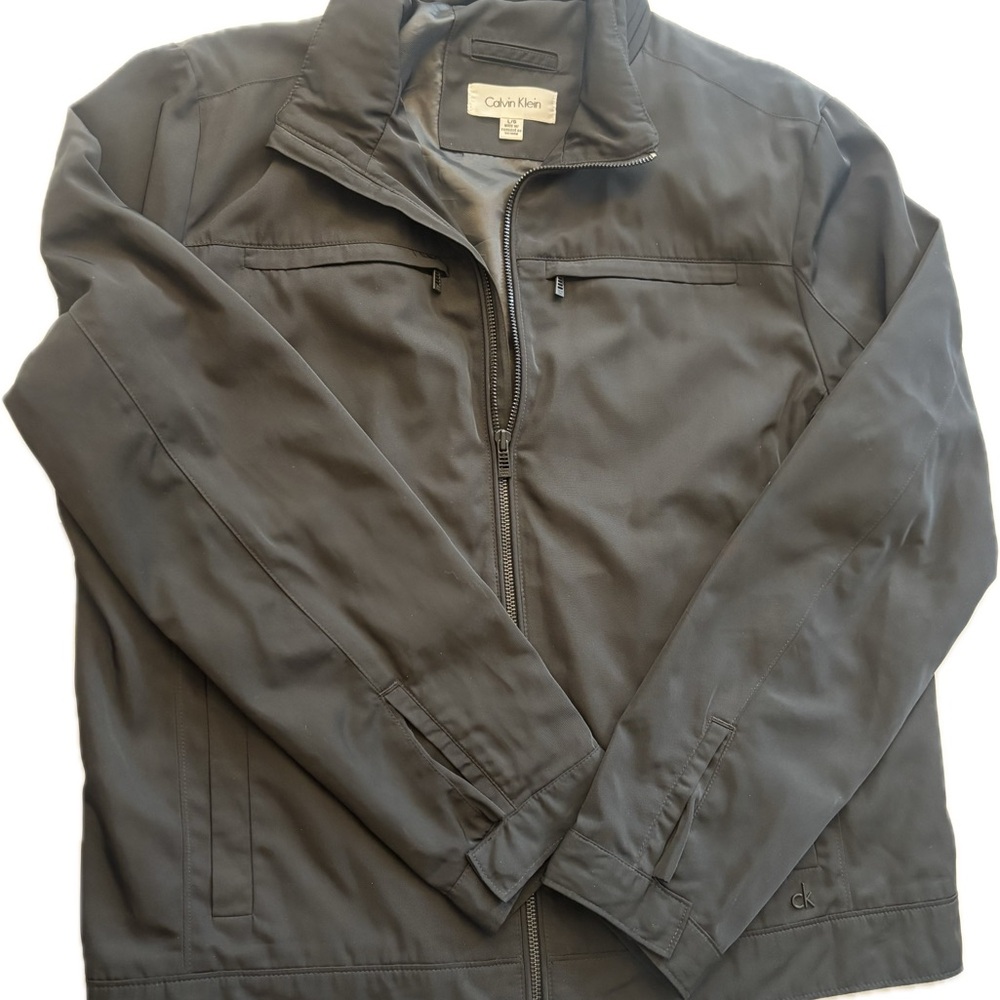 Calvin Klein Men's black Jacket with zip hood size Large